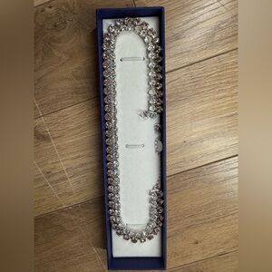 Swarovski Pink and Silver  tennis Necklace choker
